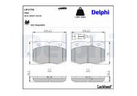 Brake pad set, disc brake LP1776 Delphi