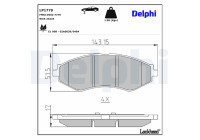 Brake Pad Set, disc brake LP1779 Delphi
