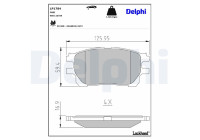Brake Pad Set, disc brake LP1784 Delphi