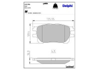 Brake Pad Set, disc brake LP1784 Delphi