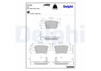 Brake Pad Set, disc brake LP1785 Delphi