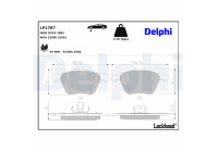 Brake pad set, disc brake LP1787 Delphi