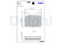 Brake Pad Set, disc brake LP18 Delphi