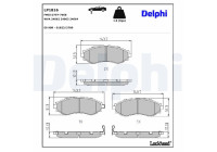 Brake pad set, disc brake LP1816 Delphi