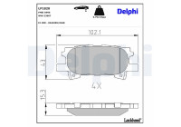 Brake Pad Set, disc brake LP1820 Delphi