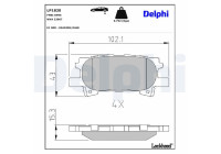 Brake Pad Set, disc brake LP1820 Delphi