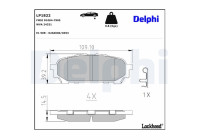 Brake Pad Set, disc brake LP1822 Delphi