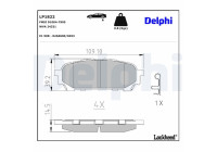 Brake Pad Set, disc brake LP1822 Delphi