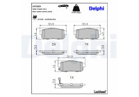 Brake Pad Set, disc brake LP1829 Delphi