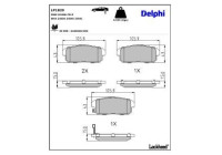 Brake Pad Set, disc brake LP1829 Delphi