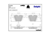 Brake Pad Set, disc brake LP1834 Delphi