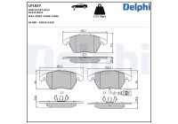 Brake Pad Set, disc brake LP1837 Delphi