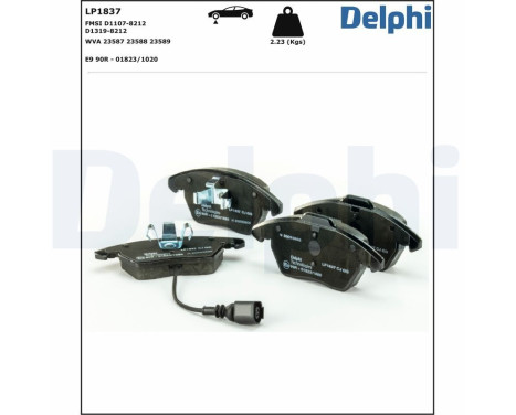 Brake Pad Set, disc brake LP1837 Delphi, Image 2