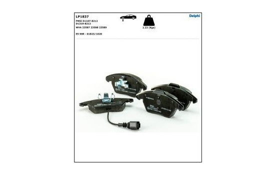 Brake Pad Set, disc brake LP1837 Delphi, Image 4