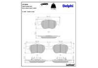Brake Pad Set, disc brake LP1844 Delphi