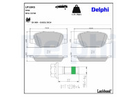 Brake Pad Set, disc brake LP1845 Delphi
