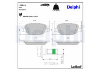 Brake Pad Set, disc brake LP1845 Delphi