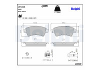 Brake Pad Set, disc brake LP1846 Delphi