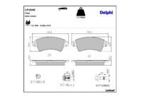 Brake Pad Set, disc brake LP1846 Delphi