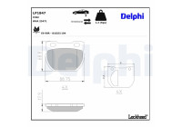 Brake Pad Set, disc brake LP1847 Delphi