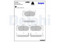 Brake Pad Set, disc brake LP1850 Delphi