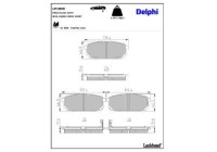 Brake Pad Set, disc brake LP1850 Delphi