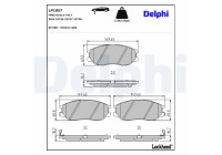 Brake Pad Set, disc brake LP1857 Delphi