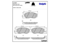 Brake Pad Set, disc brake LP1857 Delphi