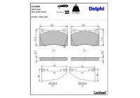 Brake Pad Set, disc brake LP1858 Delphi