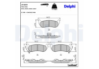 Brake Pad Set, disc brake LP1859 Delphi
