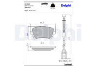 Brake Pad Set, disc brake LP1860 Delphi