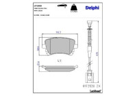 Brake Pad Set, disc brake LP1860 Delphi
