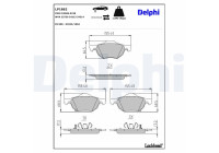 Brake Pad Set, disc brake LP1862 Delphi