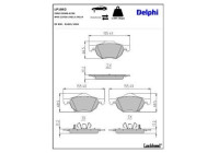 Brake Pad Set, disc brake LP1862 Delphi