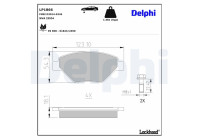 Brake Pad Set, disc brake LP1866 Delphi