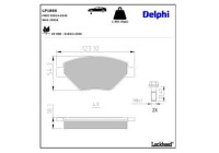 Brake Pad Set, disc brake LP1866 Delphi