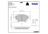 Brake Pad Set, disc brake LP1867 Delphi