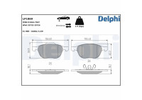 Brake Pad Set, disc brake LP1869 Delphi