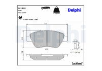 Brake Pad Set, disc brake LP1899 Delphi