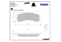 Brake Pad Set, disc brake LP1906 Delphi