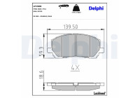 Brake Pad Set, disc brake LP1908 Delphi