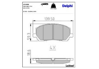 Brake Pad Set, disc brake LP1908 Delphi