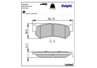 Brake Pad Set, disc brake LP1910 Delphi