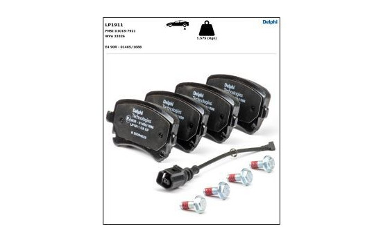 Brake Pad Set, disc brake LP1911 Delphi, Image 4
