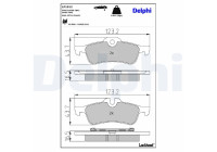 Brake pad set, disc brake LP1912 Delphi
