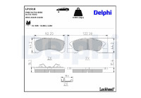 Brake pad set, disc brake LP1918 Delphi
