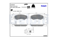 Brake pad set, disc brake LP1919 Delphi