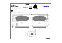 Brake pad set, disc brake LP1919 Delphi
