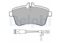 Brake pad set, disc brake LP1938 Delphi