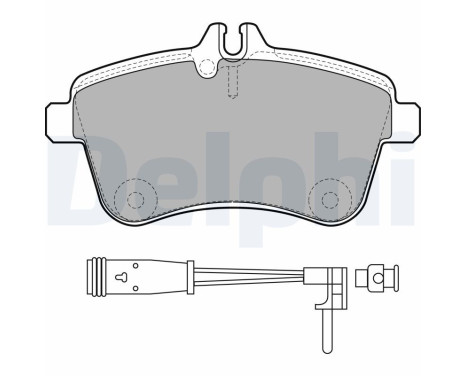 Brake pad set, disc brake LP1938 Delphi